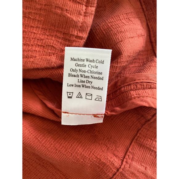 Coldwater Creek Lane Burnt Orange‎ 3 Button Textured Blazer Womens Sz 120 - Picture 9 of 10